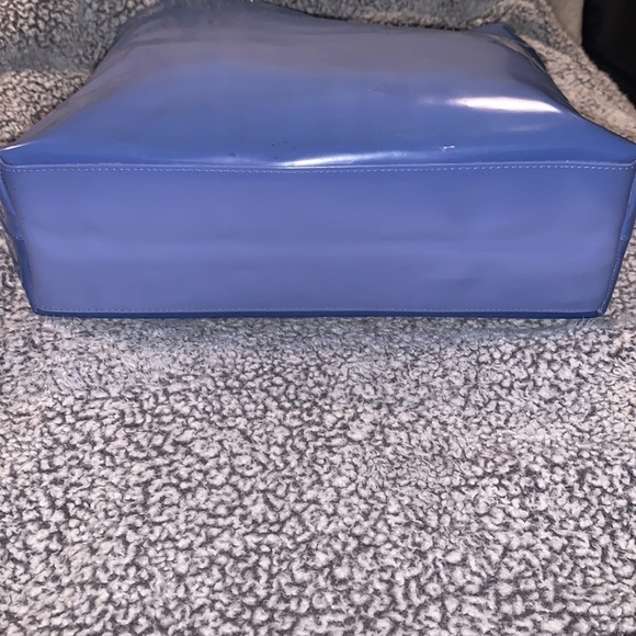 Ombré Blue Tote bag with Silver metal handles 14” X 19” - Picture 4 of 6